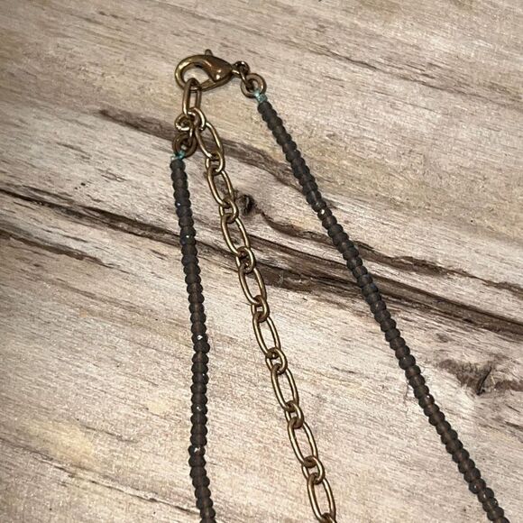 Gold Tone Disc Necklace Women’s Beaded Chain BohoChic Classiccore Statement Piec - Picture 4 of 6